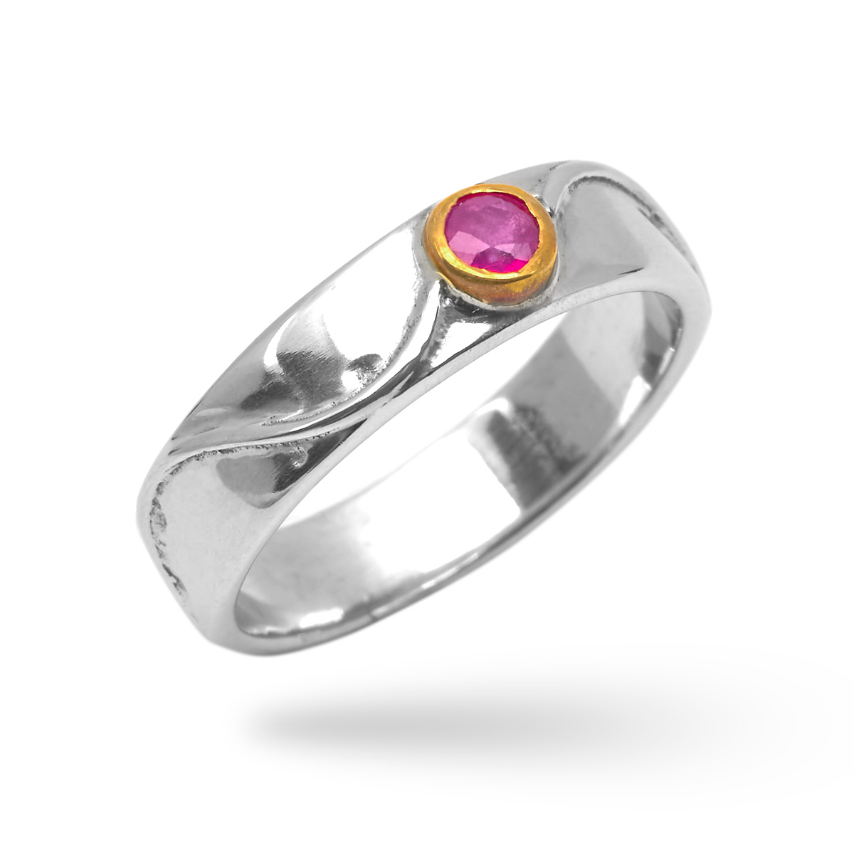 Bague grenat argent Rosa